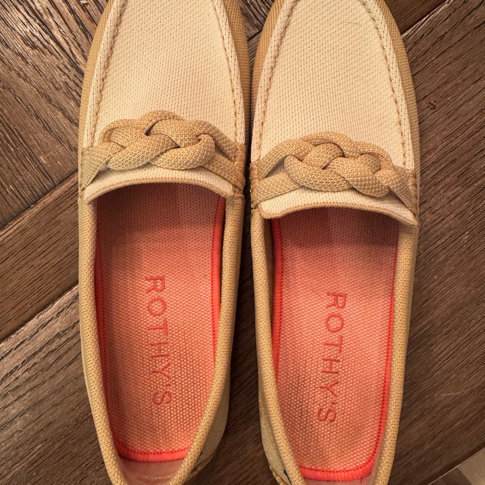 Rothy's Tan Canvas Loafers